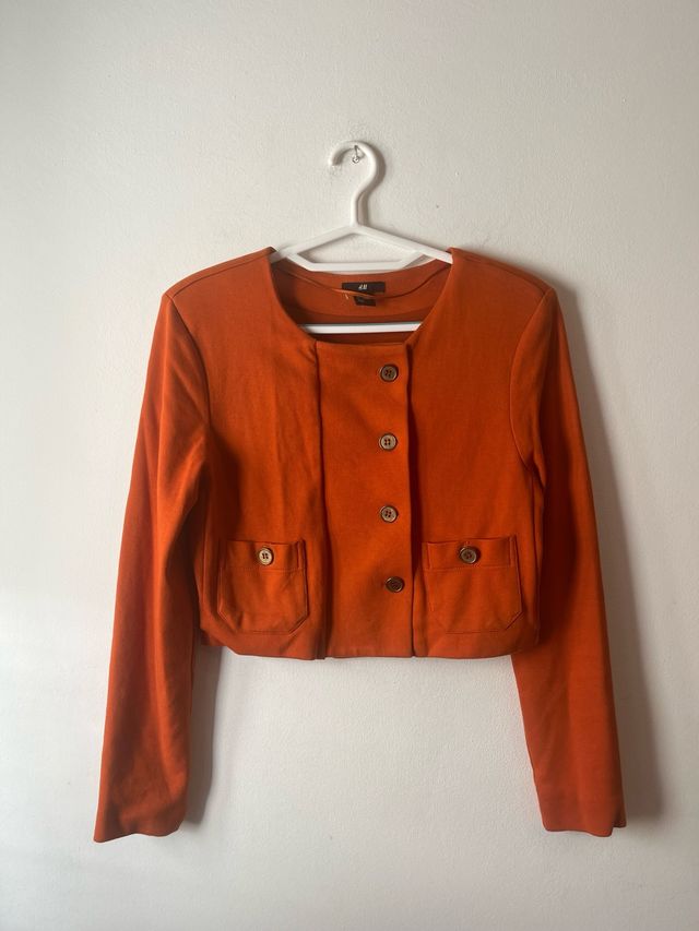 Chaqueta crop H&M naranja Talla XS