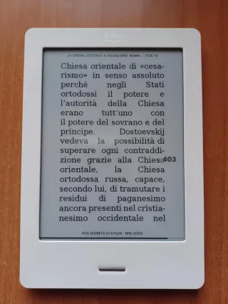 E-reader Kobo Touch bianco N905C