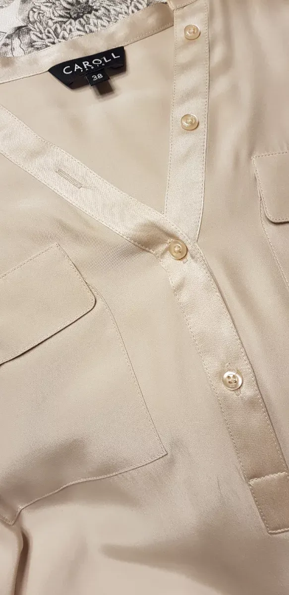 Blusa seda Caroll beige talla 38