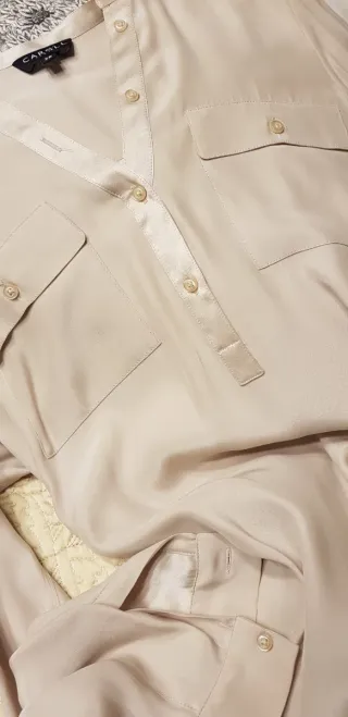 Blusa seda Caroll beige talla 38