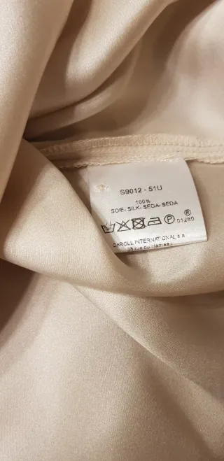 Blusa seda Caroll beige talla 38