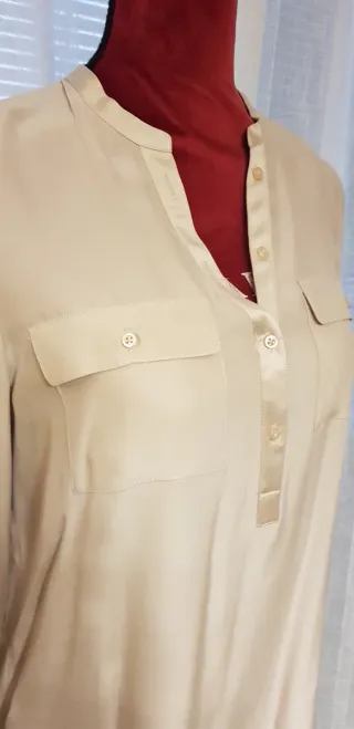 Blusa seda Caroll beige talla 38