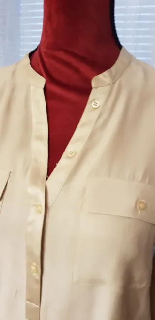 Blusa seda Caroll beige talla 38