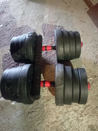 Mancuernas ajustables con discos