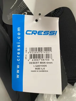 Traje Seco Buceo XL Cressi Desert 4mm Hombre
