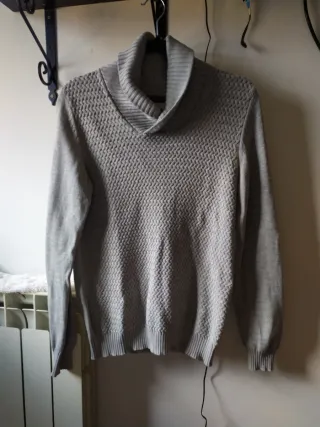 Jersey Celio gris cuello alto Talla S