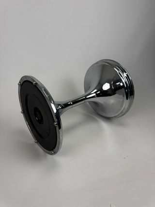 Taburete estilo Tulip Cromado Negro