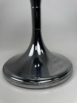 Taburete estilo Tulip Cromado Negro