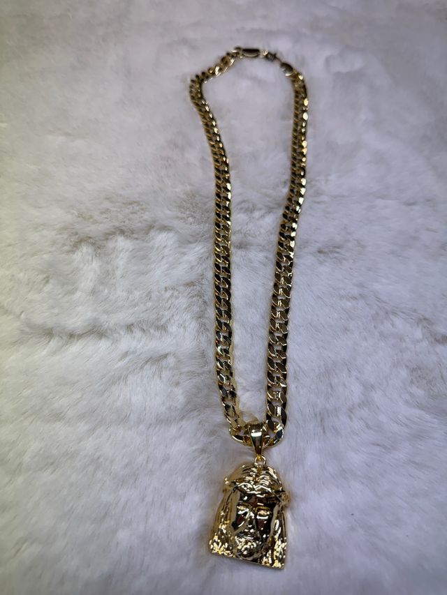 Cadena y dije de oro laminado 14k