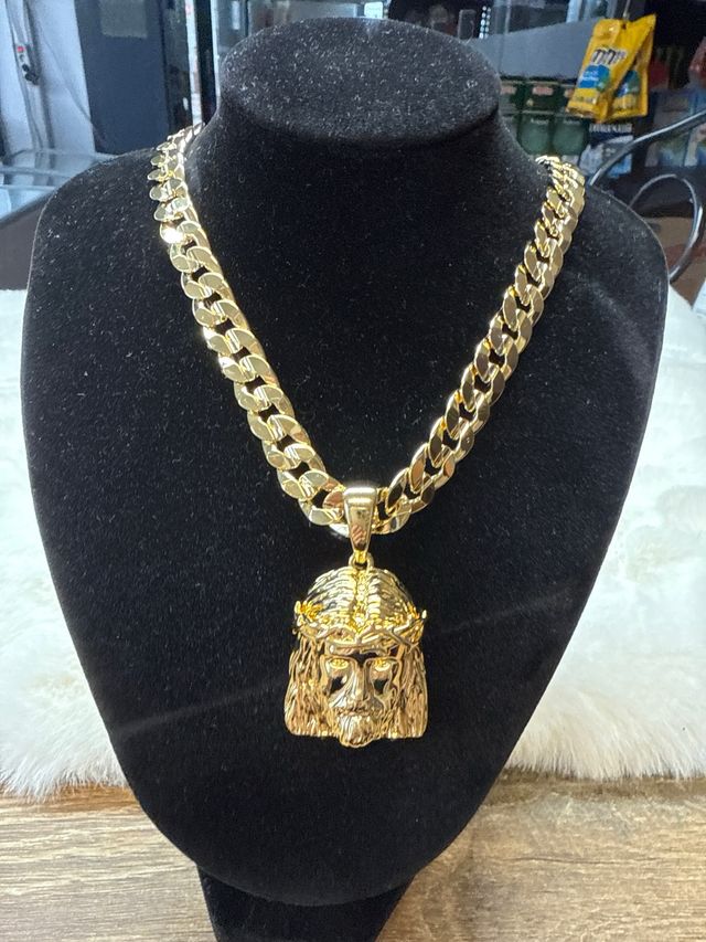 Cadena y dije de oro laminado 14k