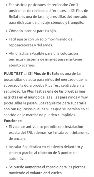 Silla coche Besafe ACM 0-25 kg.