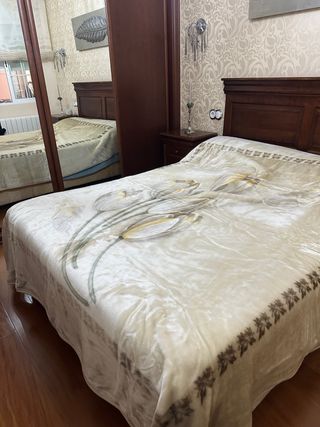 Manta Rasilan Matrimonio Beige/Marrón