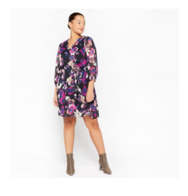 Vestido Lolaliza floral negro multicolor