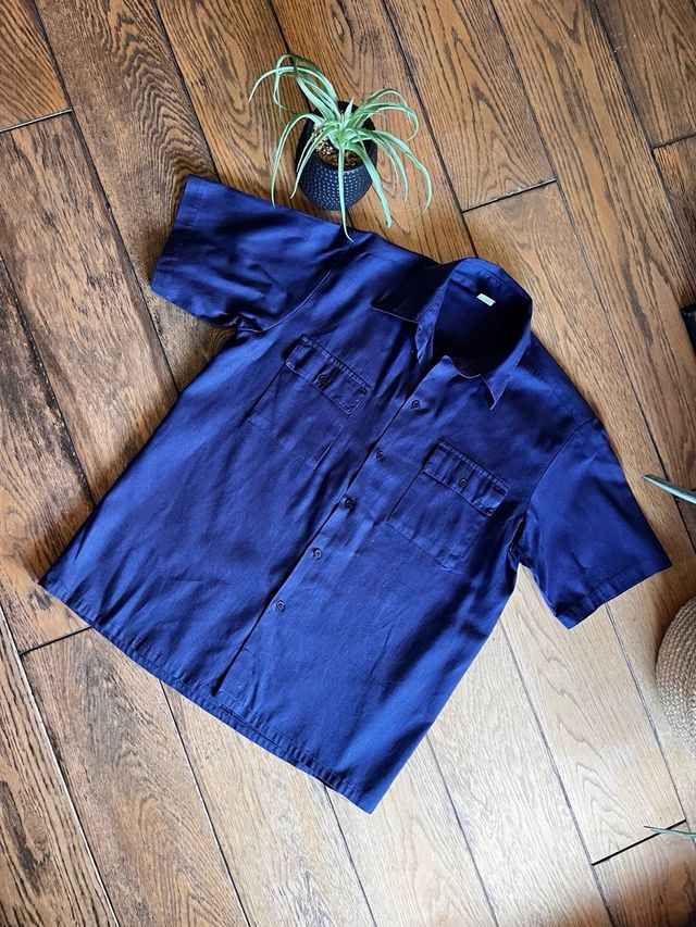 Camisa mahón arrantzal de hombre manga corta