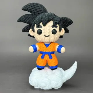 Figura Goku Crochet 3D