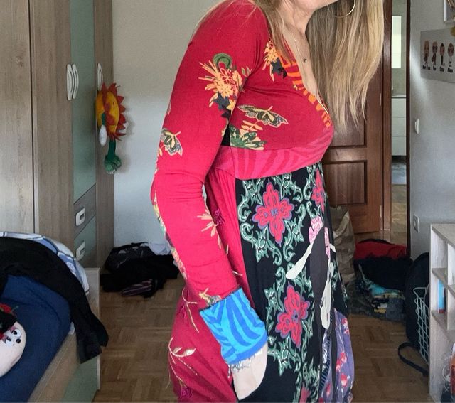 Vestido estampado Geisha y flores