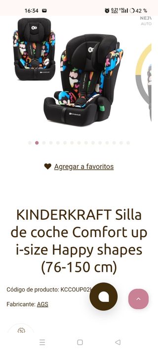 Silla de coche Kinderkraft Comfort up