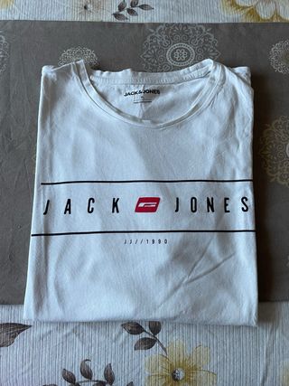 Camiseta Jack & Jones Blanca Talla XL