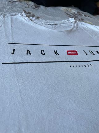Camiseta Jack & Jones Blanca Talla XL