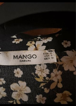 Vestido floral manga larga con cinturón