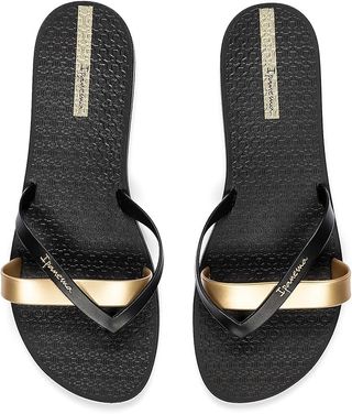 IPANEMA - CHANCLAS DE MUJER - TALLA 39 NEGRO Y ORO