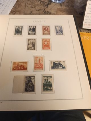 Colección  Francia 1945-1949 Sellos Años Completos