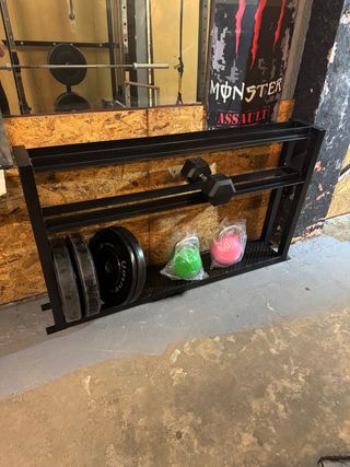 Mueble para discos mancuernas y ketelbells