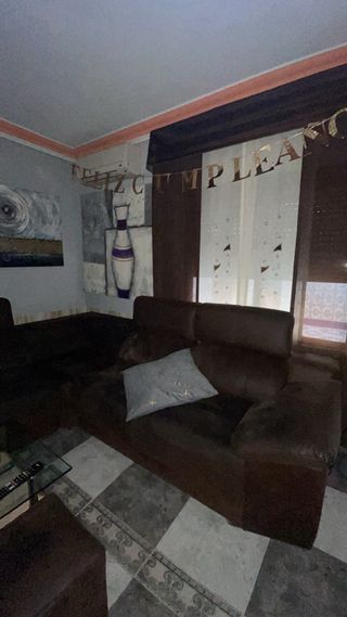 Sofá modular marrón