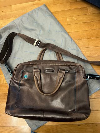 Valigetta Piquadro Pelle Marrone Blu