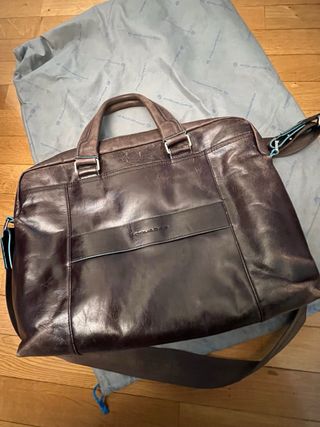 Valigetta Piquadro Pelle Marrone Blu