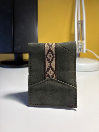 Portafoglio in cuoio argentino verde