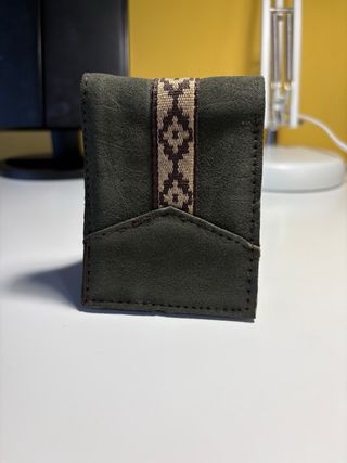 Portafoglio in cuoio argentino verde