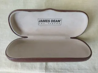 Estuche de gafas piel Rígido James Dean Marrón