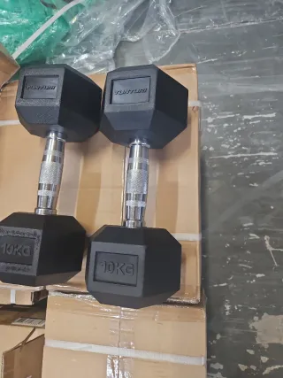 Juego 2 Mancuernas Hexagonales 10 Kg