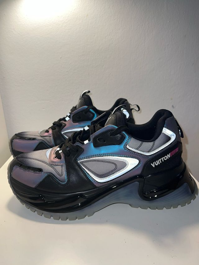 Deportivas Louis Vuitton Run Away Lona Gris Negro