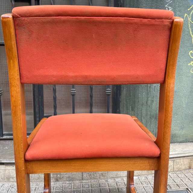Silla Retro Madera Naranja