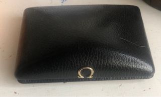 Scatola Omega porta orologio pelle nera