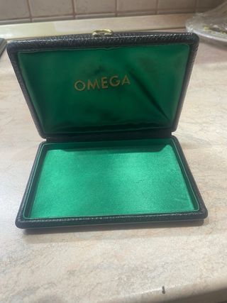 Scatola Omega porta orologio pelle nera