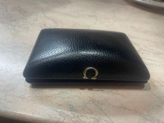 Scatola Omega porta orologio pelle nera