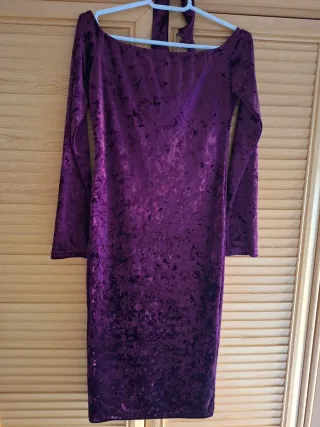Vestido terciopelo morado talla S