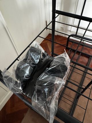 Burro perchero de ropa metálico negro