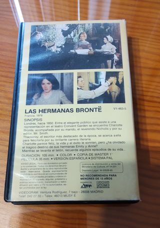 VHS Original. LAS HERMANAS BRONTE 1979