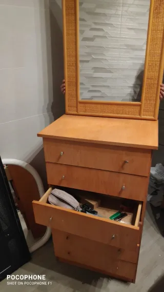 Espejo con 6 cajones