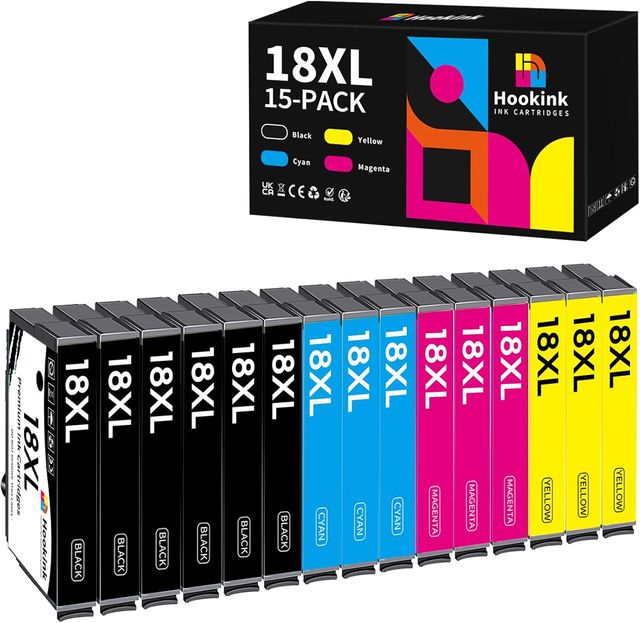 ✨ - Hookink 18XL 18 XL Cartuchos de Tinta Compatib