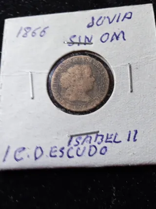 Isabel II 1866 1 Céntimo Juvia Sin OM