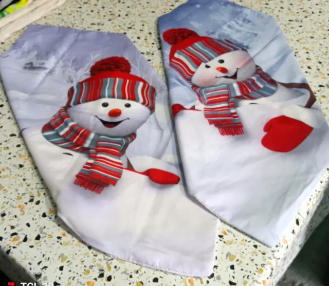 Fundas Cojín Muñeco Nieve Navideño