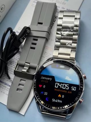 Reloj Inteligente Para Hombre-Smartwatch Plata
