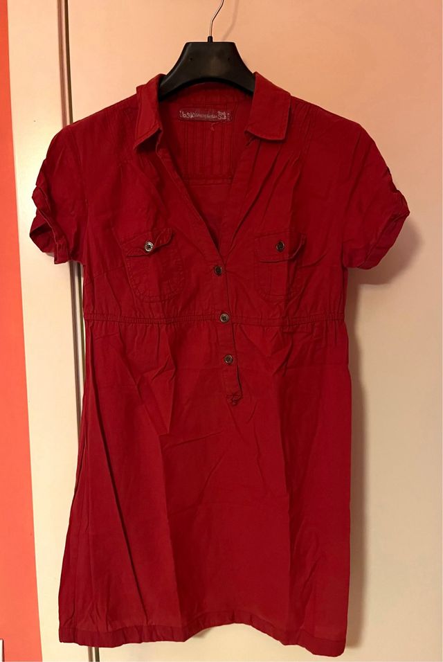 Camisa ancha color vino