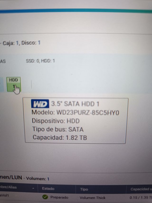 NAS QNAP TS-133 con disco WD 2TB
