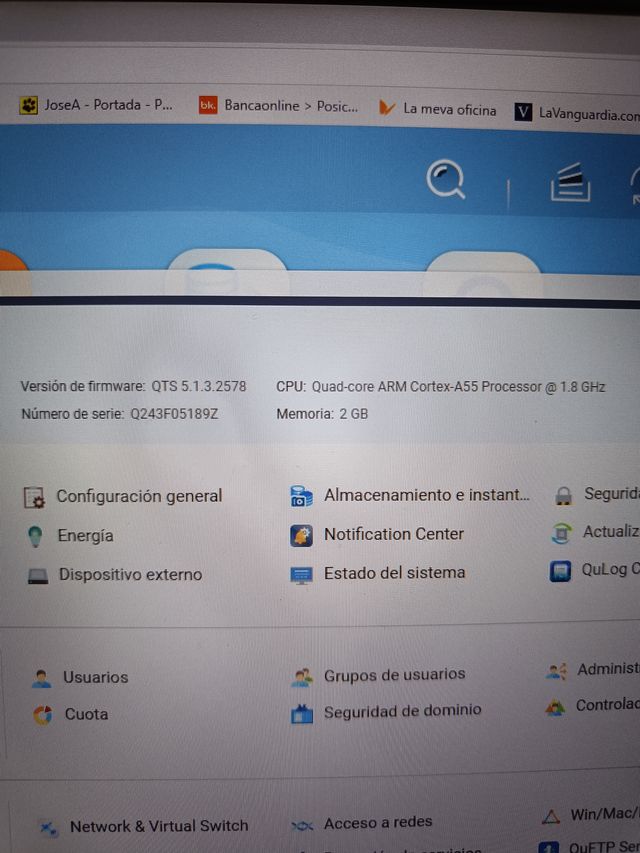 NAS QNAP TS-133 con disco WD 2TB